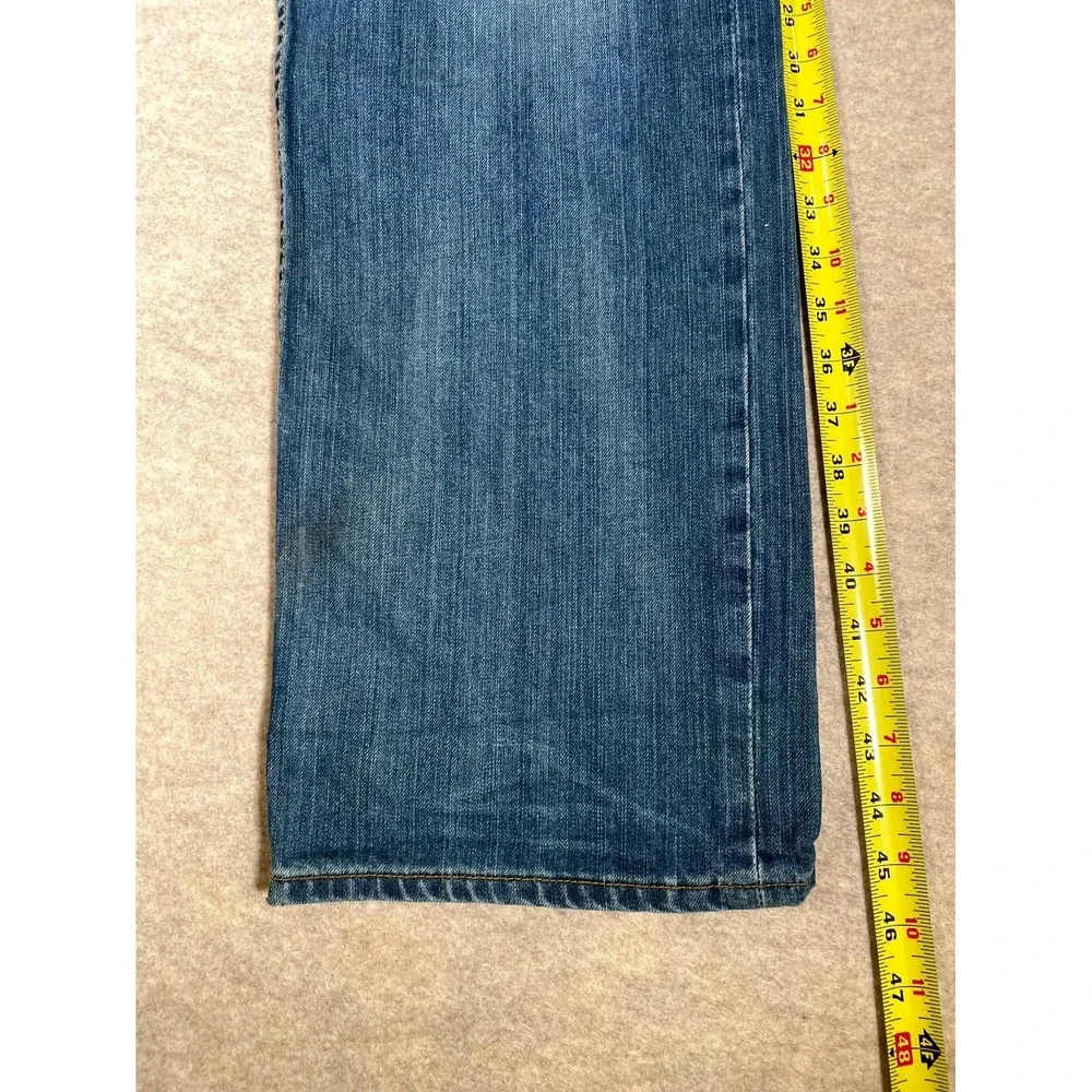 Levis‎ 501 Straight Leg Jeans Mens 38x34 Blue Whiskering Denim Cotton Button Fly